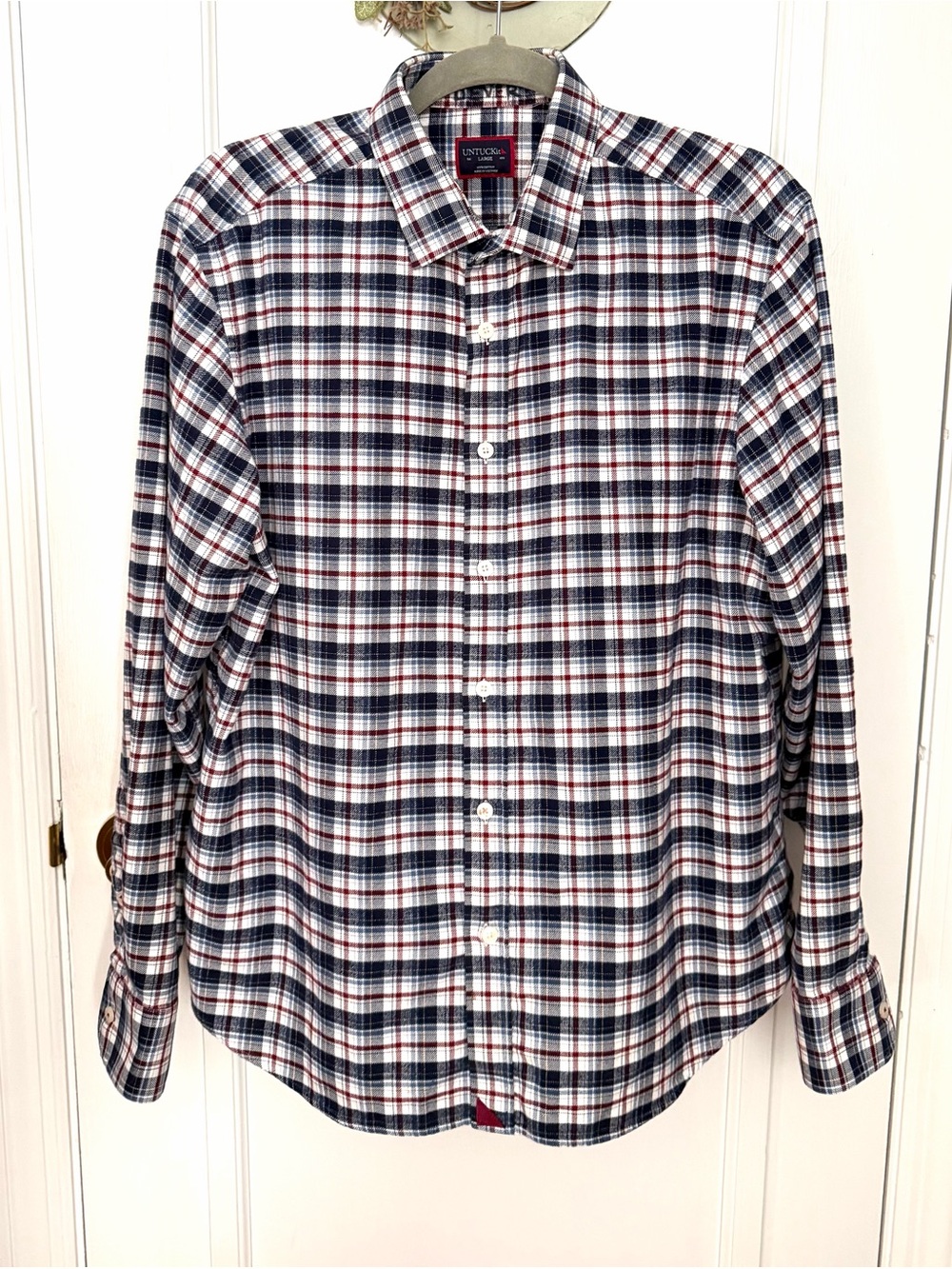 UNTUCKit Flannel Long Sleeve Mens Large